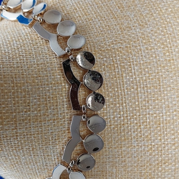 MONET Vintage MCM Goldtone Chunky Statement Link Textured Balls Choker Necklace - Picture 7 of 15